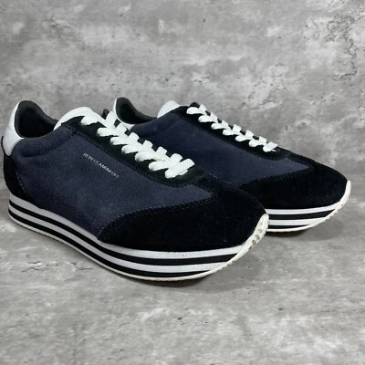 Zapatos con cordones de gamuza plataforma azul blanco Rebecca Minkoff para mujer EE. UU. 9 UE 39 Foto 1 de 4