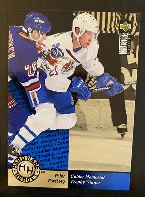 1995-96 Collector's Choice Hockey #391 Peter Forsberg HH Quebec Nordiques - Image 1 of 2