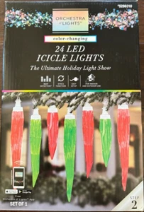 Gemmy Orchestra of Lights Multi-Function Color-Changing 24 LED Icicle - Picture 1 of 5