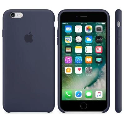 Genuine / Official Apple iPhone 6 & 6S Silicone Case / Cover - Midnight Blue - Image 1 of 4