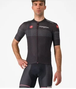 CYCLING SHORT SLEEVE JERSEY CASTELLI GIRO D´ITALIA CLASSIFICATION JERSEY BLACK - Picture 1 of 8