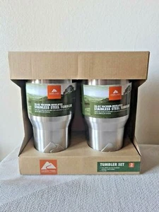 Ozark Trail 30oz Stainless Steel Double Insulated Tumbler Thermal Mugs 2-Pk NEW - Picture 1 of 4