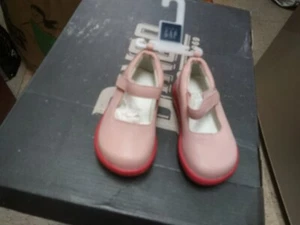 Nwt Gap Little girls Mary Jane Shoes Pink Leather 5 - Picture 1 of 2