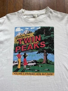 T-shirt vintage Twin Peaks David Lynch anni 90 con licenza taglia XL - Foto 1 di 9