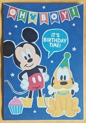 Birthday Greeting Card (+ Envelope 5x7"). / Mickey Mouse  - Image 1 of 4