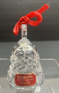 GORHAM Vintage Holiday Bell Full-Lead Crystal Ornament C534 - Picture 1 of 7