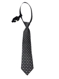 Imp Originals Boys' 100% Silk Zip-Up Neck Tie Black 2 1/2" x 13" - Picture 1 of 2