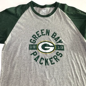 Camiseta manga larga Green Bay Packers '47 talla M gris/verde logotipo 1919 para hombre - Imagen 1 de 8