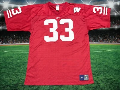 Vintage Ron Dayne #33 Wisconsin Badgers Red Reebok Jersey Sz 2XL Preowned Usa - Image 1 of 4