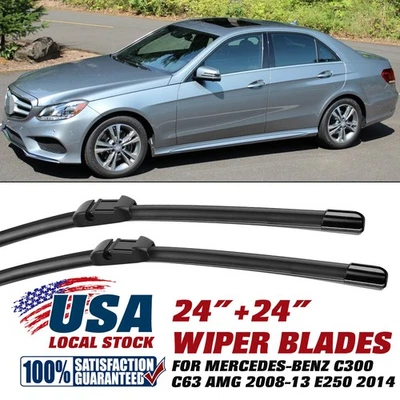 Juego de limpiaparabrisas sin soporte OEM 24" y 24" aptos para Mercedes-Benz C300 2008-2013 Foto 1 de 4