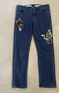 Pilcro and the Letterpress Anthropologie Slim Boyfriend Gr. 28 Jeans mit Pailletten - Bild 1 von 11