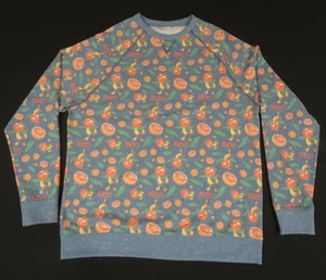 DISNEY PARKS ORANGE BIRD ALL OVER PRINT ORANGES XL LONG SLEEVE T-SHIRT K933 - Picture 1 of 7