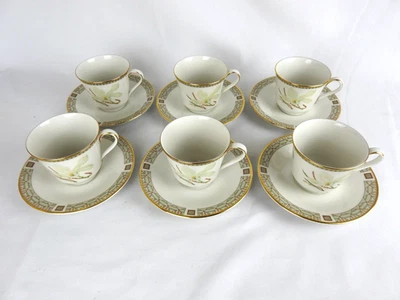 ⭐ Vajilla Royal Doulton White Nile TC1122 - Tazas de té y platillo x6 - c.1978 Foto 1 de 4
