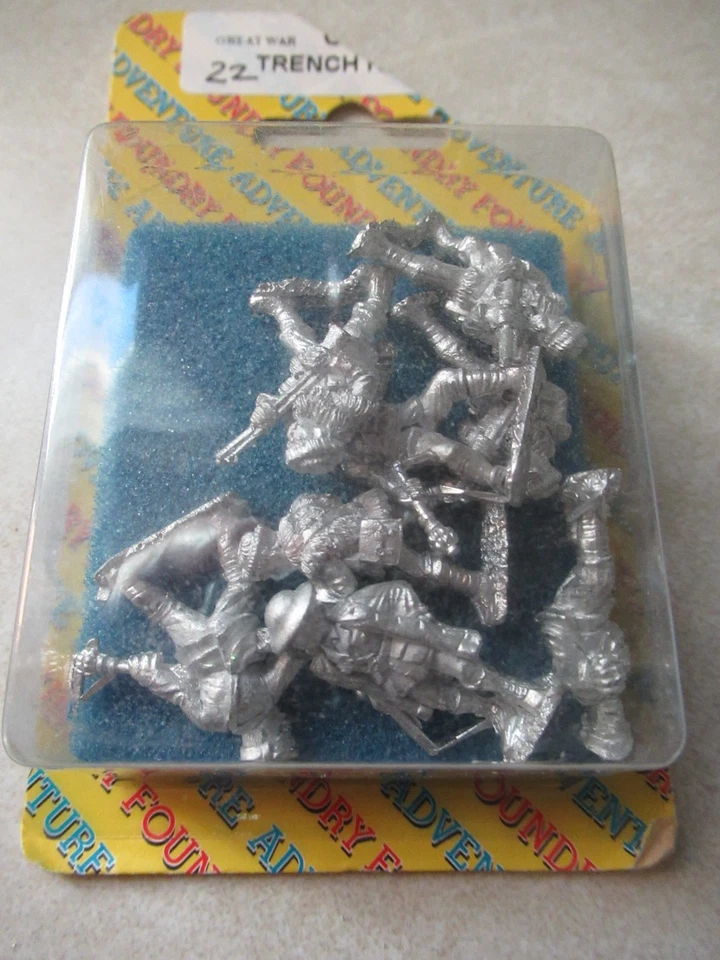 MOC Fundición Metal Primera Guerra Mundial British Trench Raiders 28 mm VBCW Una Guerra Transformada Foto 1 de 3