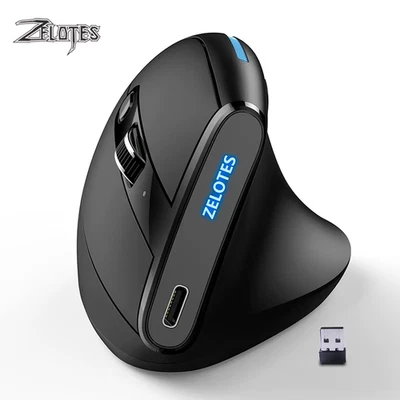 F-36A Vertical Handheld Wireless Mouse 2.4G Rechargeable Laptop Mouse Wireless G - Image 1 of 4