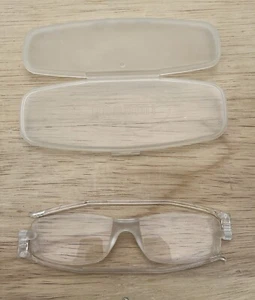 NANNINI Compact 2 Folding Reading Glasses Women Transparent Made in Italy - Picture 1 of 6