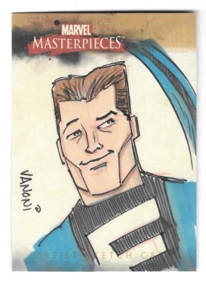 2008 SkyBox Marvel Masterpieces Artist Sketch Card Hand Drawn Rare Mr. Fantastic - Image 1 of 2