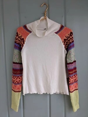 Suéter Free People Prism Fair Isle para Mujer XS Marfil Extra Pequeño Boho Nuevo con Etiquetas Nuevo Foto 1 de 4