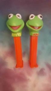 Vintage Pez Dispenser Kermit The Frog Muppets Lot of Two China and Hungary - Picture 1 of 2