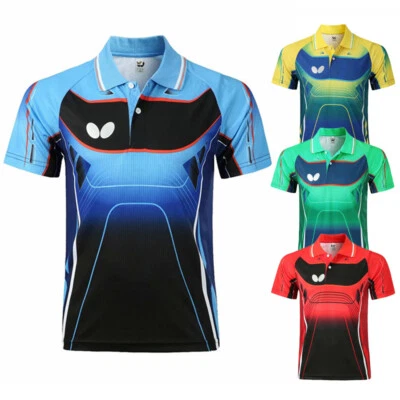Adult Kid Butterfly Sports Short Sleeve Tops Tennis Clothes Badminton Wear T - Image 1 of 4