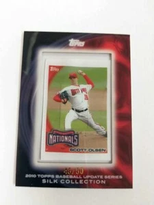 2010 Topps Baseball Update Series Silk Collection Scott Olsen #rd 45/50 MADE - Picture 1 of 2