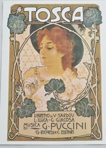 Puccini - Tarjeta publicitaria Tosca - Postal  - Imagen 1 de 2