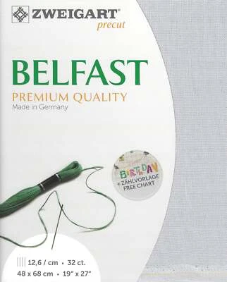 Precut Zweigart Belfast 32 count Pearl Gray 3609/705 - Image 1 of 3