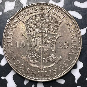 1929 South Africa 2 1/2 Shillings Lot#JM8952 Silver! Nice! - Picture 1 of 2