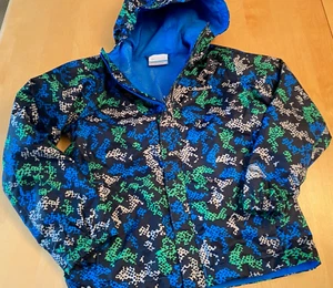 COLUMBIA ALL OVER PRINT WINDBREAKER JACKET BOYS SZ XS  - Picture 1 of 7