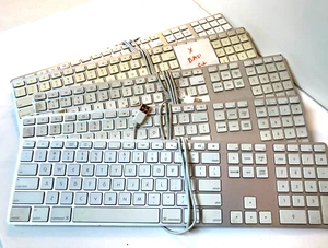 Für TEILE oder REPARATUR - 5 X APPLE Original Tastaturen - kabelgebunden weiß/silber A1243 - Bild 1 von 16