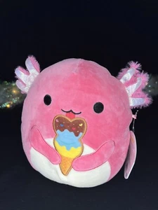 Squishmallow Axolotl Archie w/ Ice Cream Cone (8") Valentines 2022 *SO CUTE* NWT - Picture 1 of 7