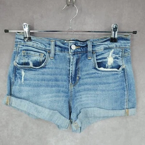 Old Navy Jeansshorts Damen 0 Boyfriend blau Denim 3" Schrittlänge distressed blau - Bild 1 von 12