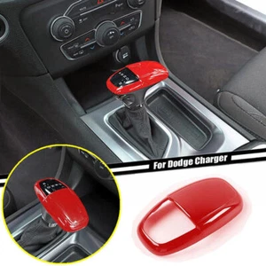 For Dodge Charger 15-23 Accessories Red Car Interior Gear Shift Knob Cover Trim - Picture 1 of 8