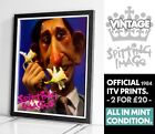 SPITTING IMAGE 1984 vintage glass-framed original ITV photo card. King Charles.