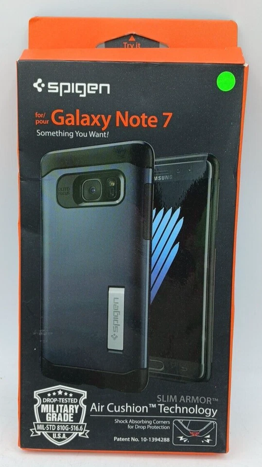 Spigen Samsung Galaxy Note 7 Case Metal Slate Slim Armor With Kickstand. PC500 - Image 1 of 4