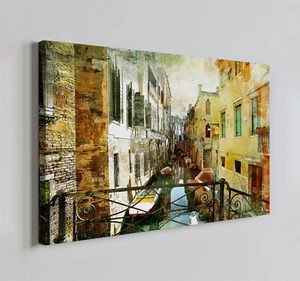 Grand Canal In Venice Italy Canvas Print Wall Art, Home Decor Wall Hanging - Picture 1 of 10