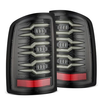 For 07-13 GMC Sierra 1500 2500 Alpha Black Luxx Sequential LED Tail Lights Lamps - Image 1 of 4