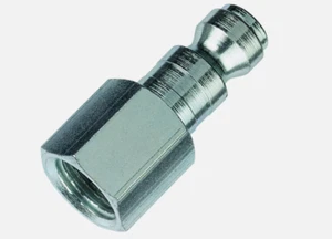 Tru-Flate Steel Air PLUG 1/4" Female 1 pc 300 psi Tru-Flate Style Nipple 12135 - Picture 1 of 2