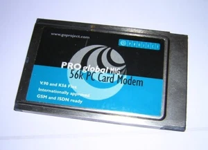 Tarjeta de PC módem ProTech PROglobal MIG 56k PCMCIA con cable dongle de 6' - Imagen 1 de 2