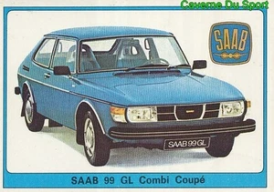 173 SAAB 99 GL COMBI COUPE FIGURINE VIGNETTE STICKER SUPER AUTO 77 PANINI - Picture 1 of 2