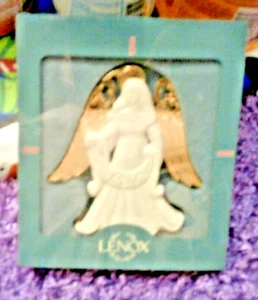 Lenox Ornament Angel of Joy 1994 Gold Wings Vintage Double Sided BEAUTIFUL - Picture 1 of 1
