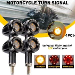4PCS Motorcycle LED Bullet Brake Blinker Turn Tail Signal Light For Motor HONDA - Picture 1 of 11