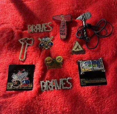 *PICK-A-PIN* ATLANTA BRAVES MLB Baseball Lapel Hat Pin- Various Styles - Image 1 of 4