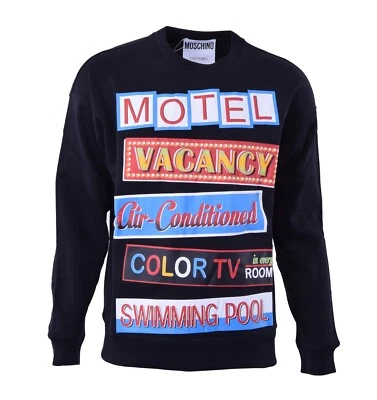 Sudadera Moschino Couture Jumper con Estampado Motel Negra 46 EE. UU. 36 S 04468 Foto 1 de 3