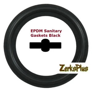 Sanitary Gasket Tri Clamp Style 3" EPDM Black Price for 2 pcs - Picture 1 of 1