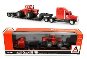 2024 ERTL 1:64 *ALLIS-CHALMERS* Semi Lowboy &Brown Belly AC 7580 w/Duals NIB! - Picture 1 of 5