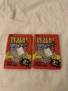 Topps Desert Storm Homecoming Series 1991 tercera serie 2 paquetes de cera individuales - Imagen 1 de 4