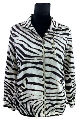 Chaqueta Ralph Lauren Active Cremallera Completa Estampado Cebra Informal Viento Talla S rt$169 Foto 1 de 4