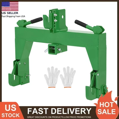 Enganche rápido de 3 puntos para tractores Cat 1 y 2 con enganche receptor de 2" 3000 libras acero Foto 1 de 4