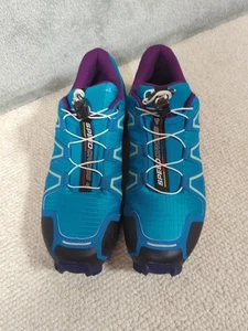Salomon Women's Speedcross 4 W 398422 Blue Hiking Trail Running Shoes Size 10.5 - Picture 1 of 12